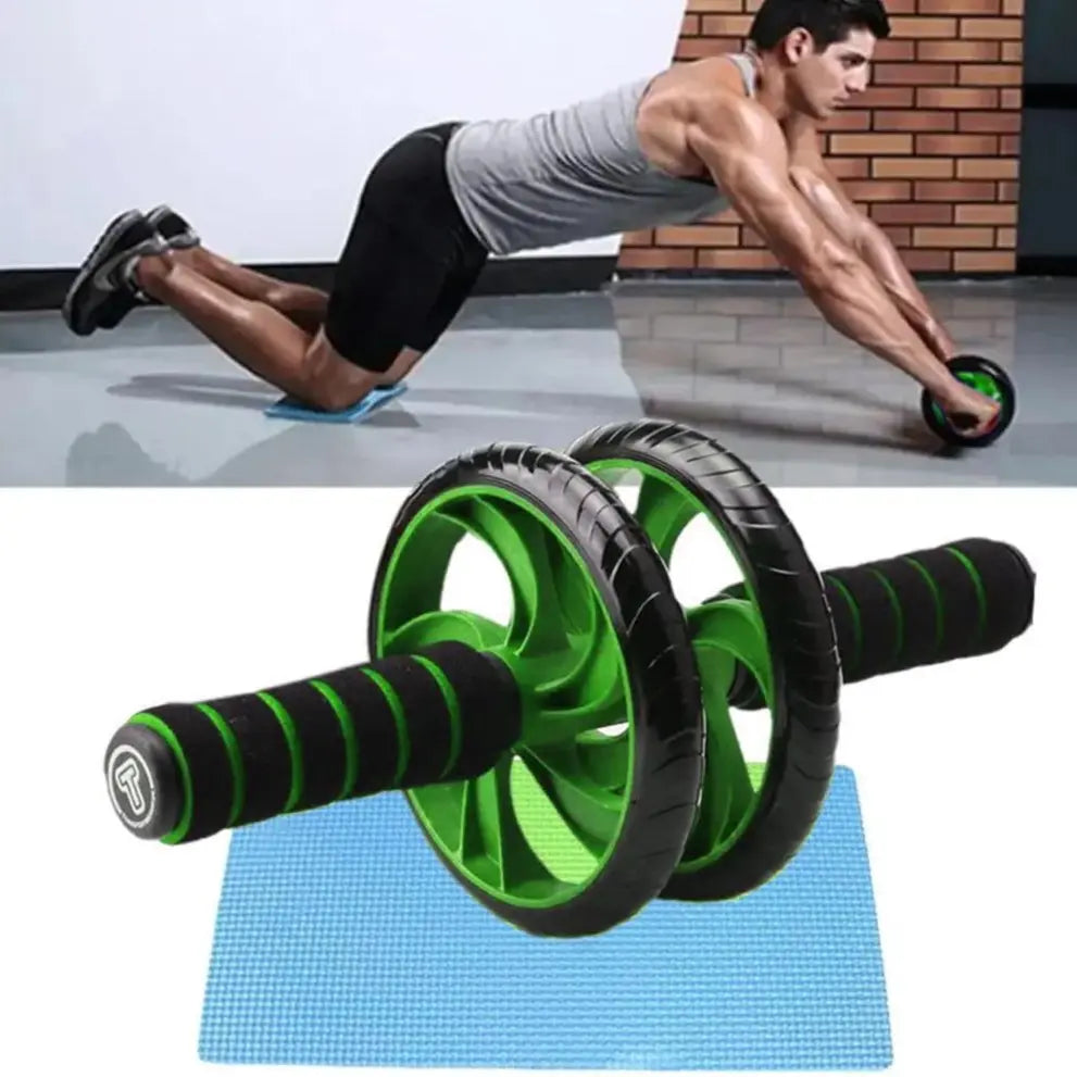 New Fitness Tool Set - Abdominal Exercise Wheels, Push-Up Bar with Cushioned Foam Grip & Non-Slip Construction, Ab Core Trainer, Abdominal Shaper - Ideal for Men’S & Women’S Fitness Training