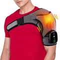 Ultimate Cordless Heated Shoulder Wrap with Massage – Adjustable, Rechargeable, and Soothing Relief for Shoulder Pain in Gray-Black