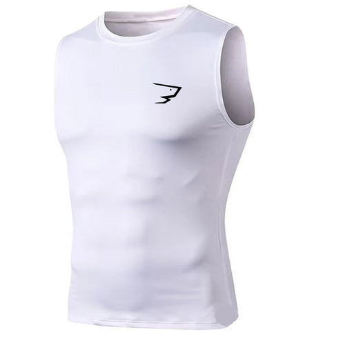 Men Running Compression Tank Top Sleeveless Sport Vest Gym Fitness Sportshirts Male Jogging Sportswear Homme Athletic Shirt Tops
