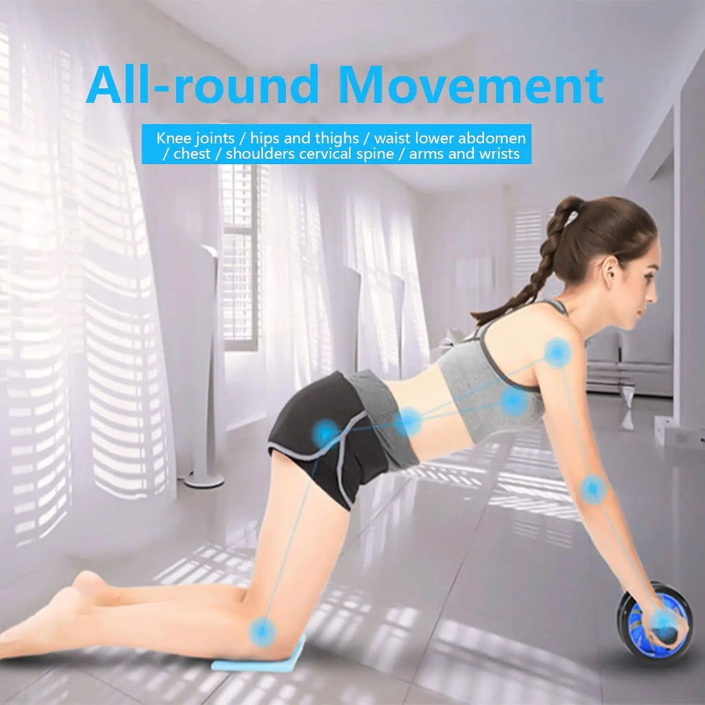 New Fitness Tool Set - Abdominal Exercise Wheels, Push-Up Bar with Cushioned Foam Grip & Non-Slip Construction, Ab Core Trainer, Abdominal Shaper - Ideal for Men’S & Women’S Fitness Training