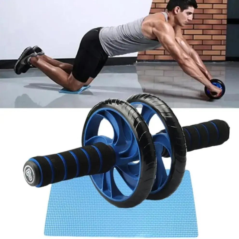 New Fitness Tool Set - Abdominal Exercise Wheels, Push-Up Bar with Cushioned Foam Grip & Non-Slip Construction, Ab Core Trainer, Abdominal Shaper - Ideal for Men’S & Women’S Fitness Training